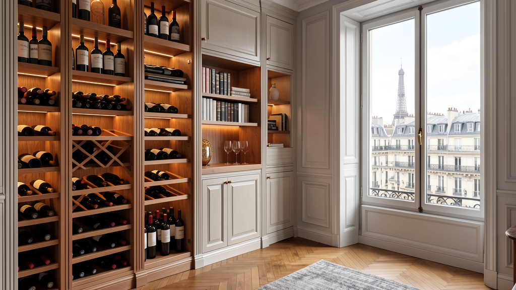 Appartement parisien avec cave à vin