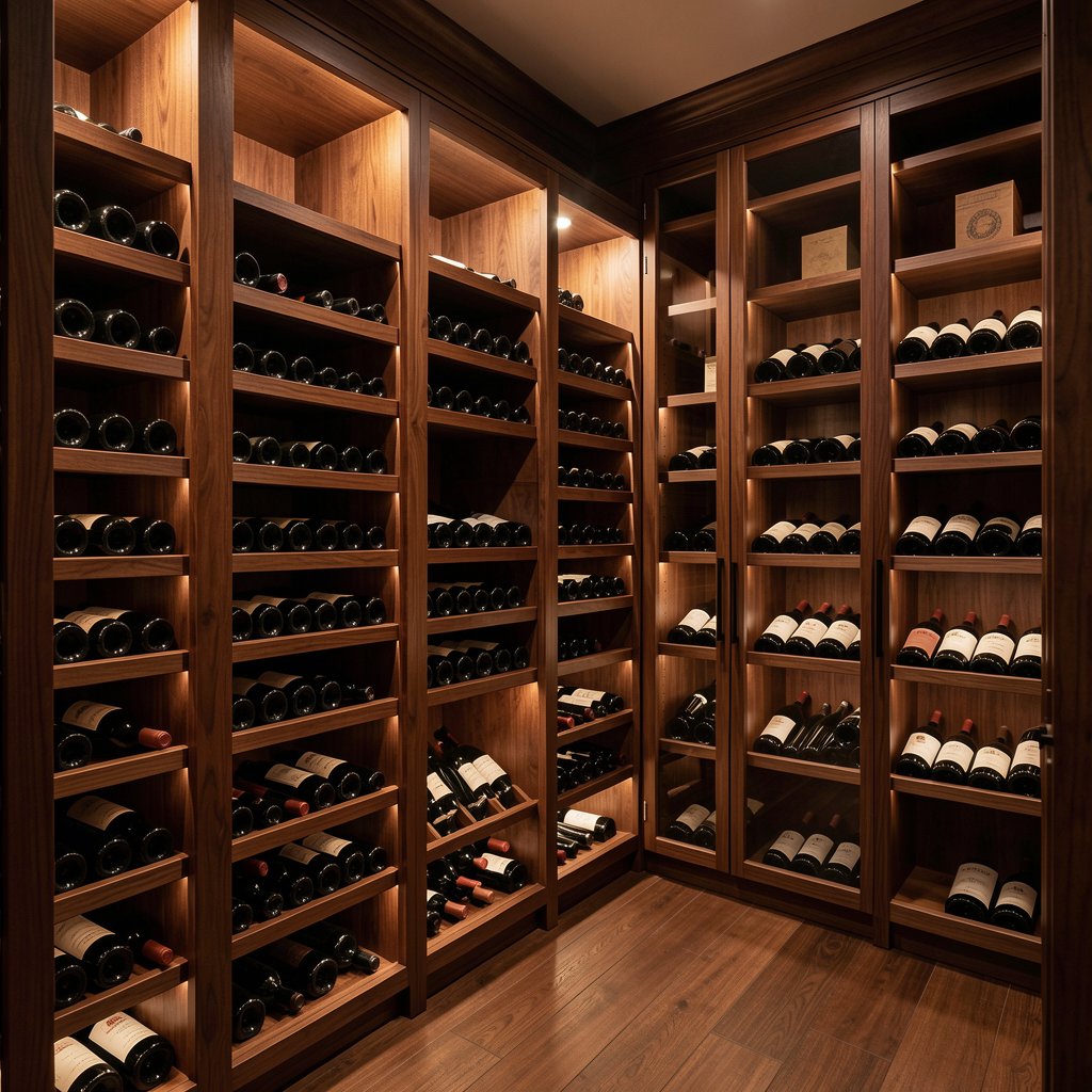 Classement 1855 : la classification officielle des Grands Crus de Bordeaux 1 Cave à vin avec bouteilles de Bordeaux anciennes
