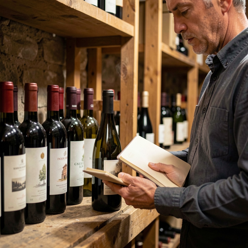 Fiscalité vente vin carré 1 Bouteilles de vin dans une cave pour guide fiscalité