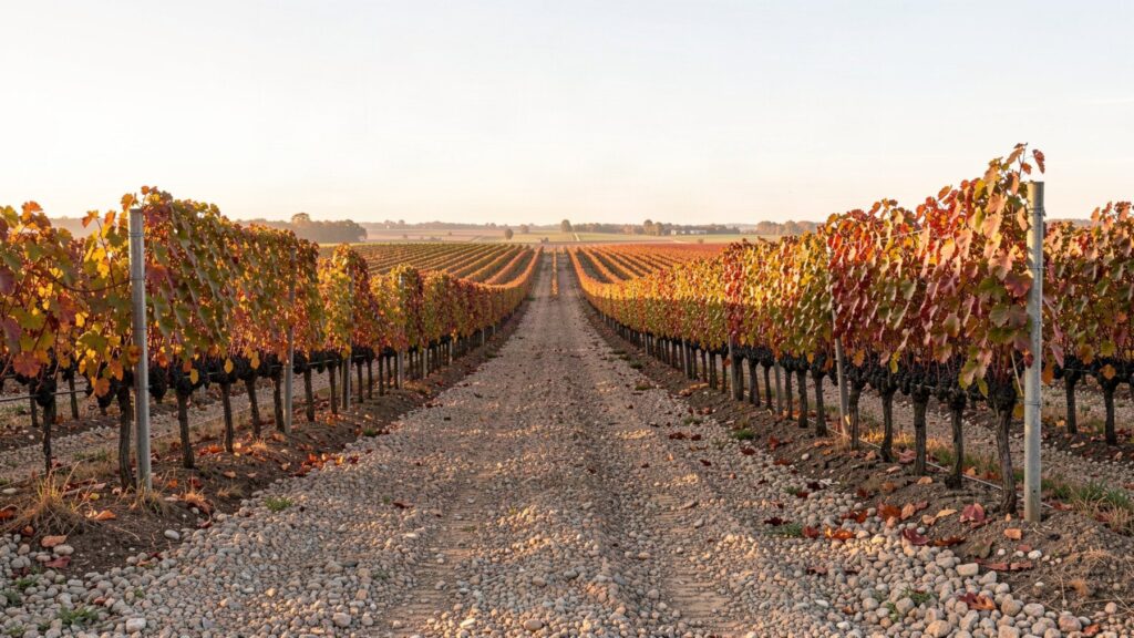 Vignes en automne, illustration du vignoble médocain
