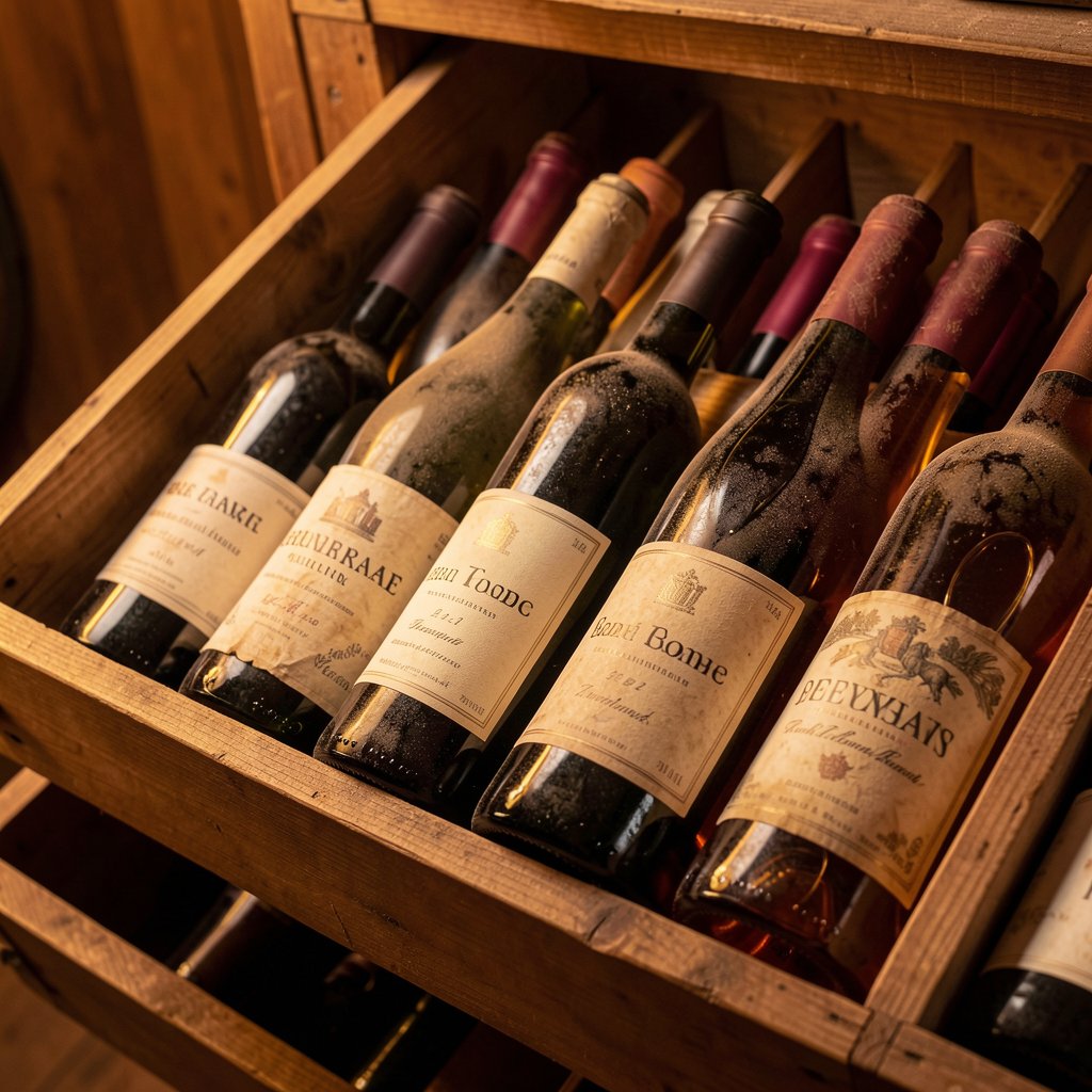 Constituer une cave à vin de A à Z 1 Bouteilles de vin prestigieuses dans des casiers de cave à vin