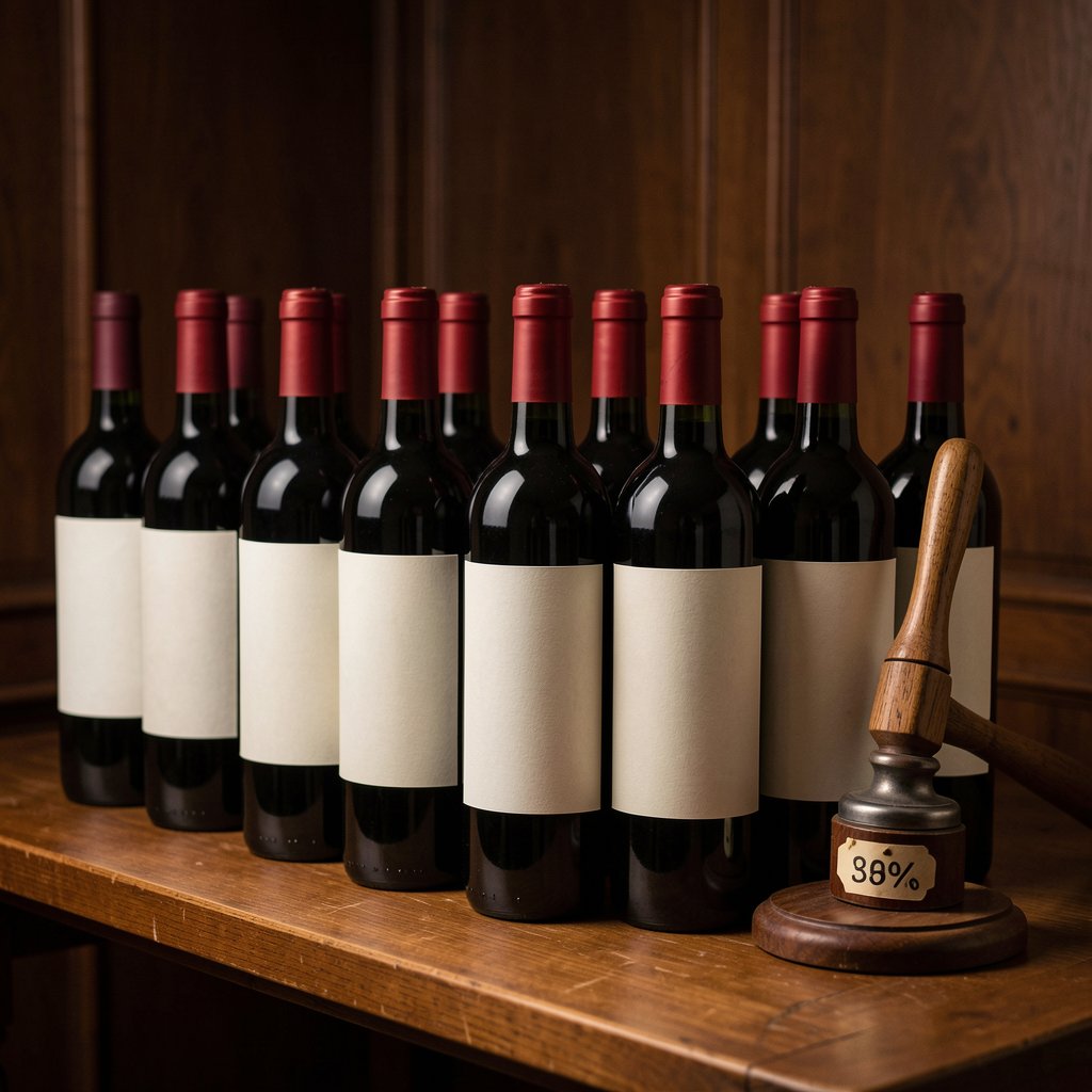Vente aux enchères de bouteilles de vin