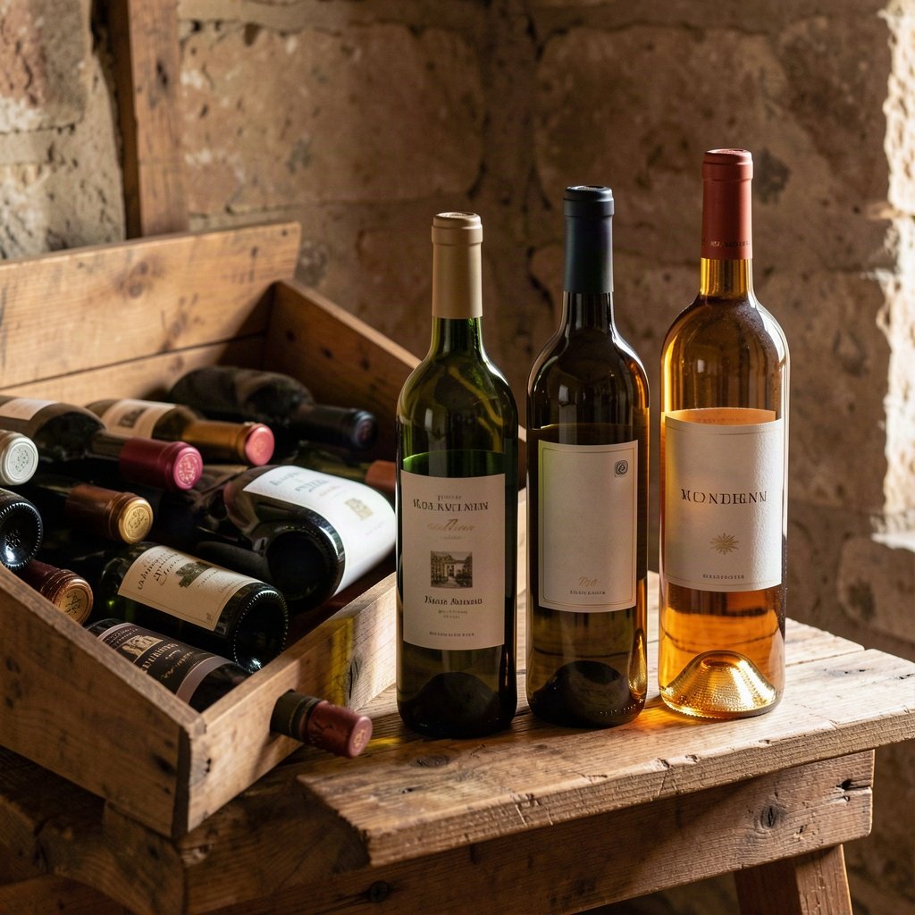 Diversifier sa cave comme un portefeuille 1 Bouteilles de vin de formes variées réunies dans une cave