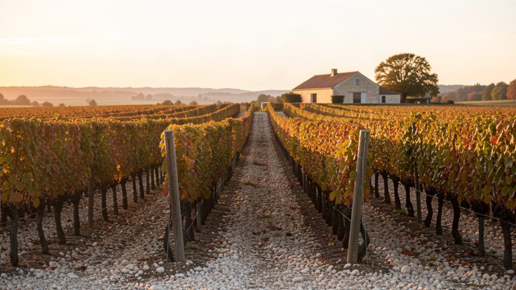 Vignoble des Graves sur sols graveleux à Bordeaux