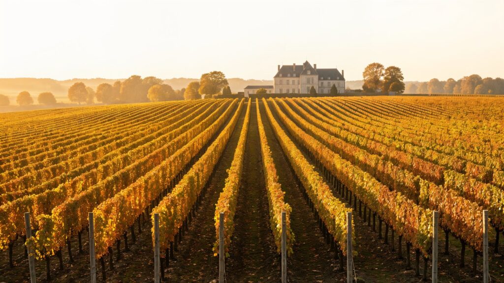 Vignoble du Haut-Médoc sur des graves, photographie d’illustration