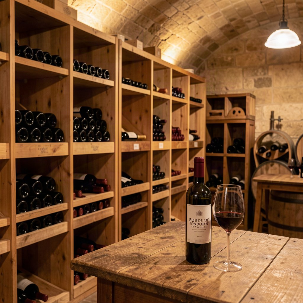 Millésime 2009 à Bordeaux : qualité et cote aujourd'hui 1 Bouteilles de vin rouge bordelais du millésime 2009 dans une cave