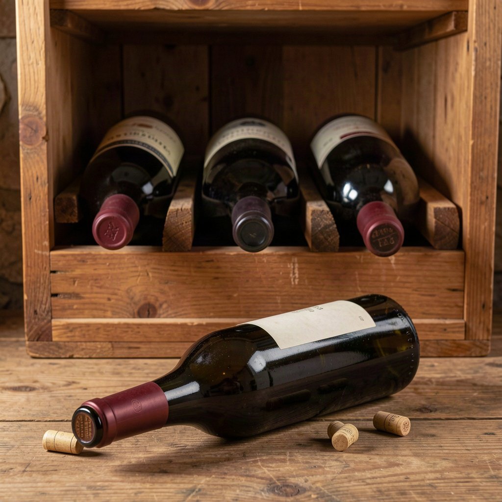 Millésime 2020 à Bordeaux : qualité et cote aujourd'hui 1 Bouteilles de vin bordelaises conservées dans un casier en bois