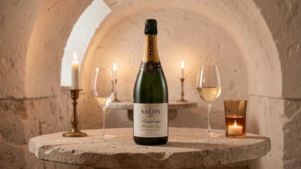 Bouteille de champagne Salon cuvée S du Mesnil-sur-Oger, blanc de blancs de prestige